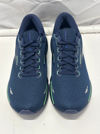 Brooks Ghost 15 Running Shoes Men's 9.5 D Crown Blue Black Green New