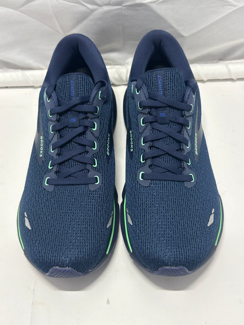 Brooks Ghost 15 Running Shoes Men's 9.5 D Crown Blue Black Green New