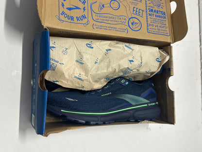 Brooks Ghost 15 Running Shoes Men's 9.5 D Crown Blue Black Green New