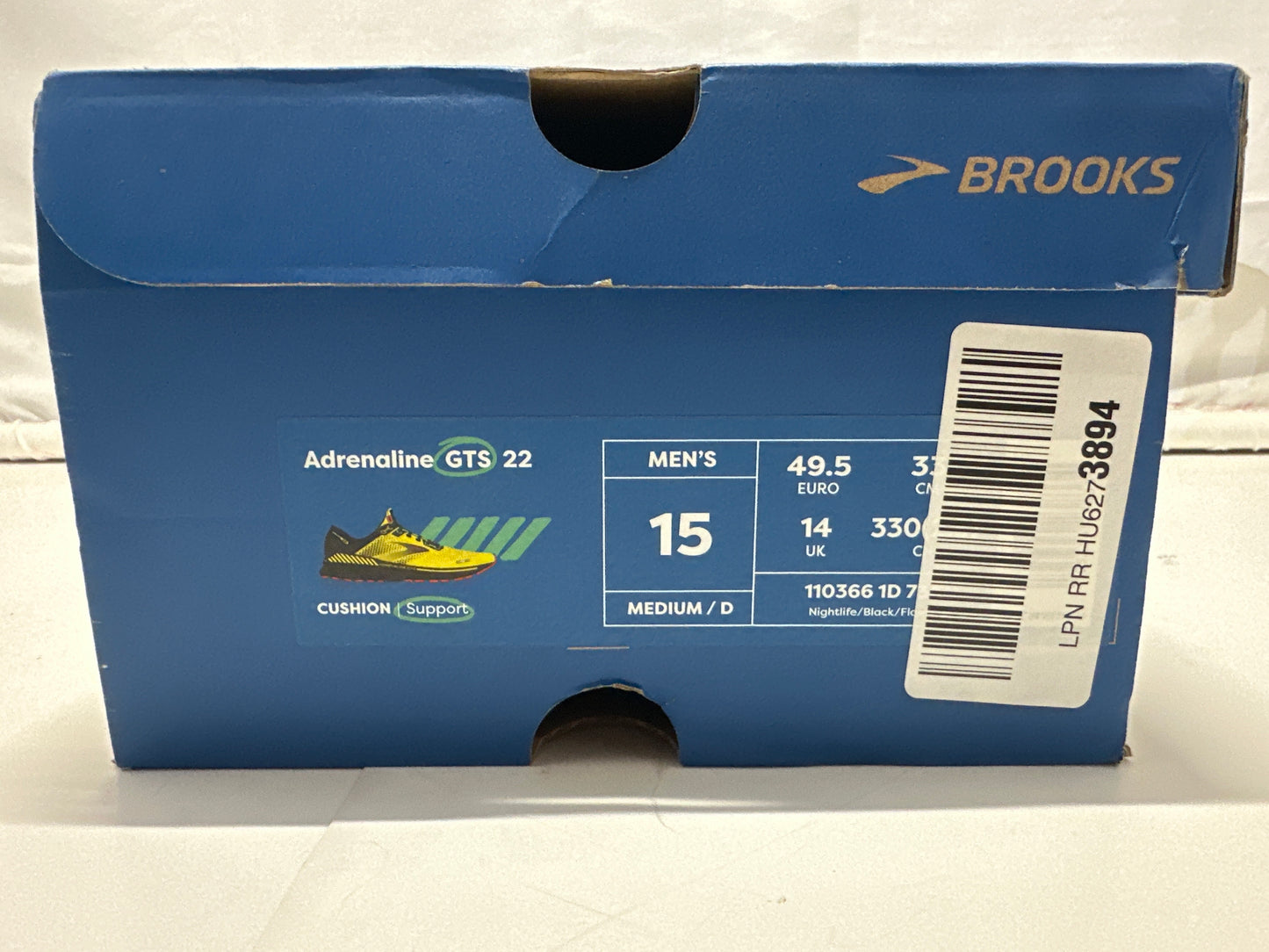 Brooks Adrenaline GTS 22 Men's Running Shoes Nightlife Black US 15 Medium D