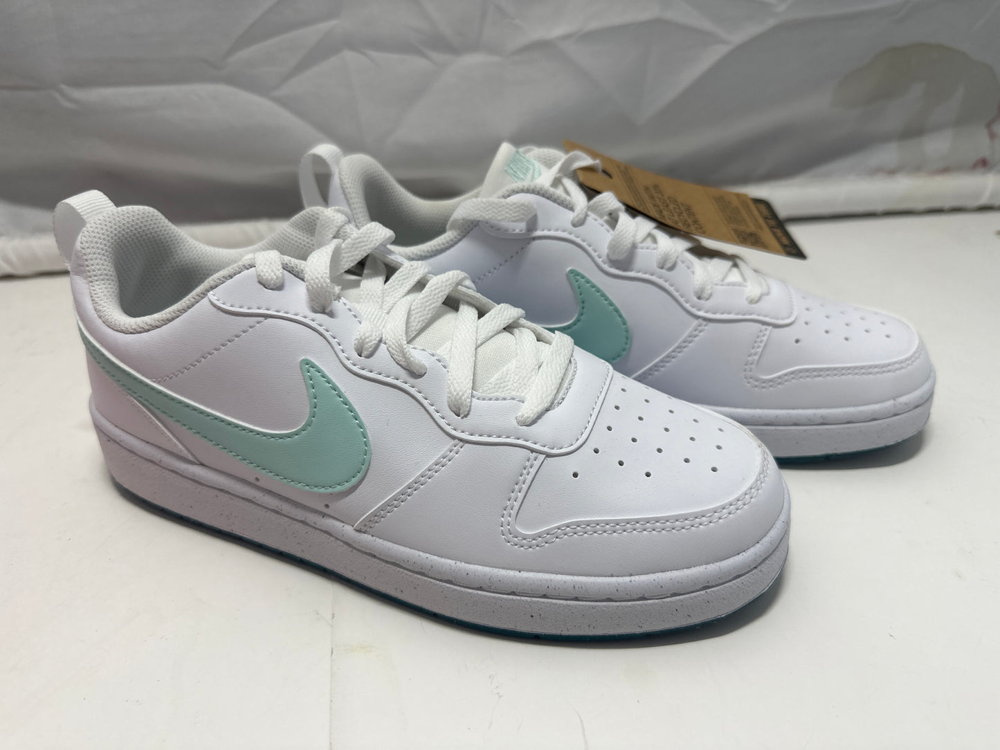Nike Court Borough Low Recraft GS White Jade Ice Geode Teal Youth 6Y DV5456-102