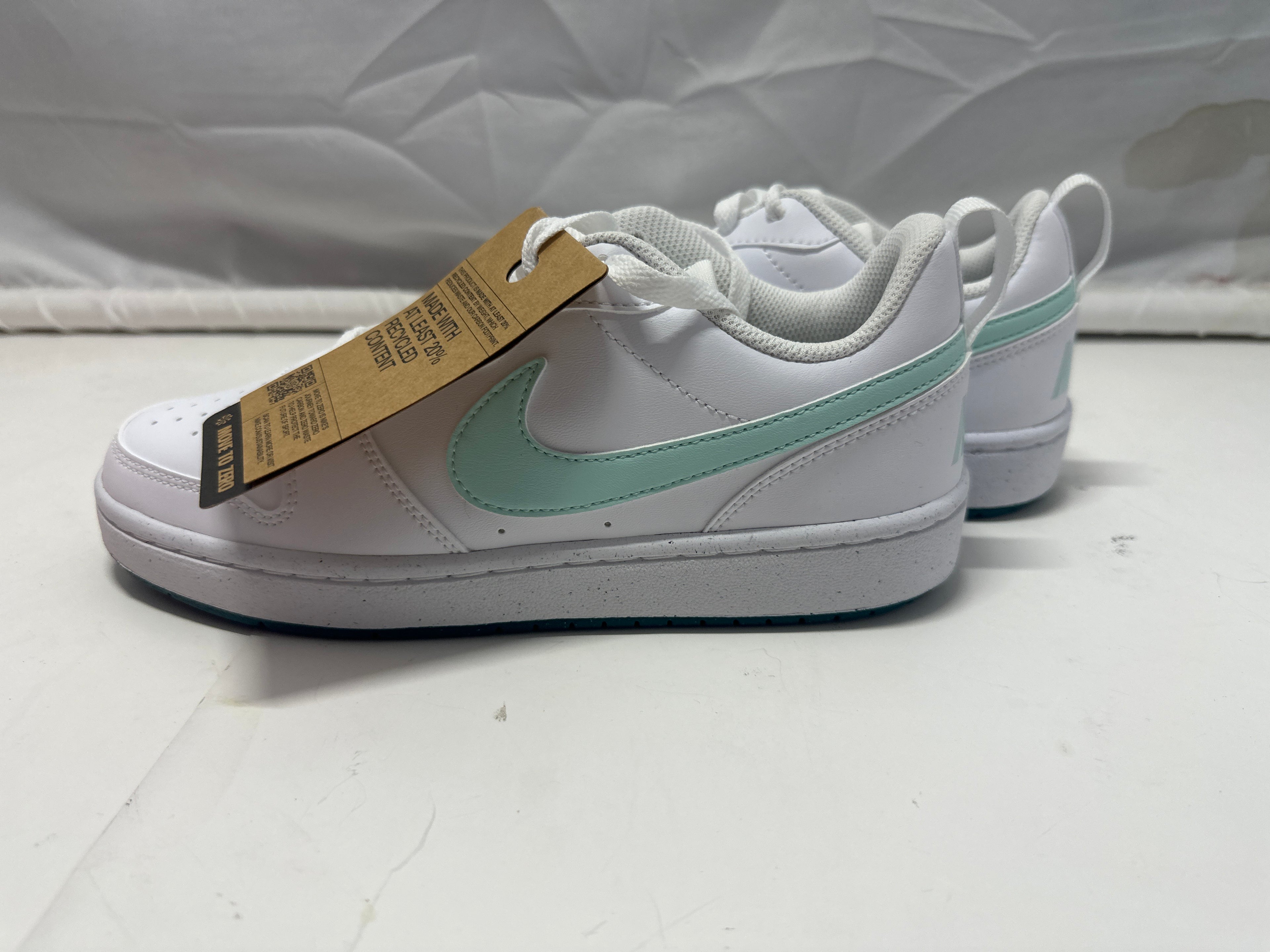 Nike Court Borough Low Recraft GS White Jade Ice Geode Teal Youth 6Y DV5456-102