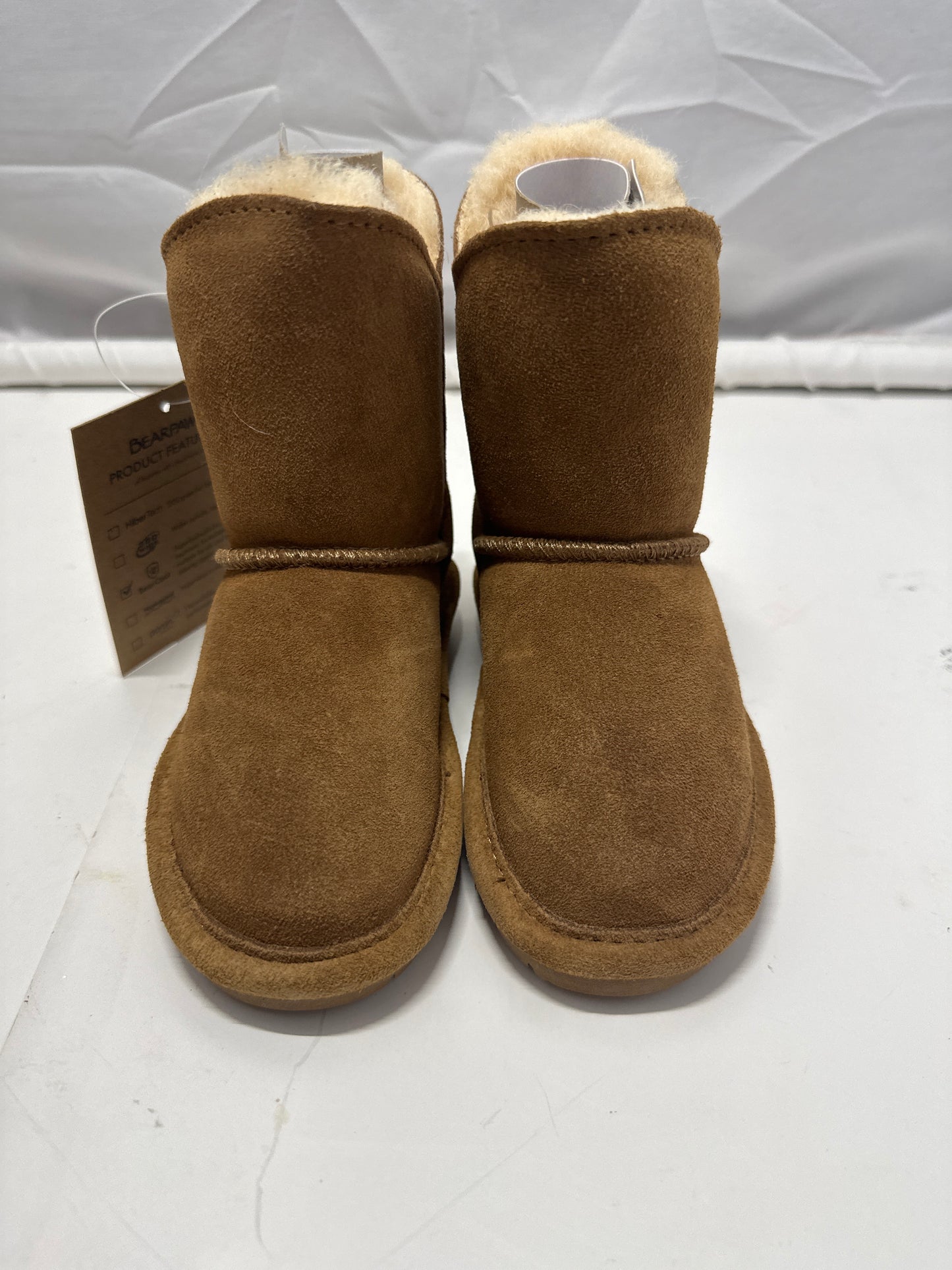 Bearpaw Rosaline Toddler Boots Hickory Brown Sheepskin Size 7 New