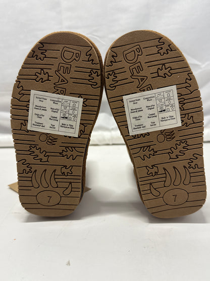 Bearpaw Rosaline Toddler Boots Hickory Brown Sheepskin Size 7 New