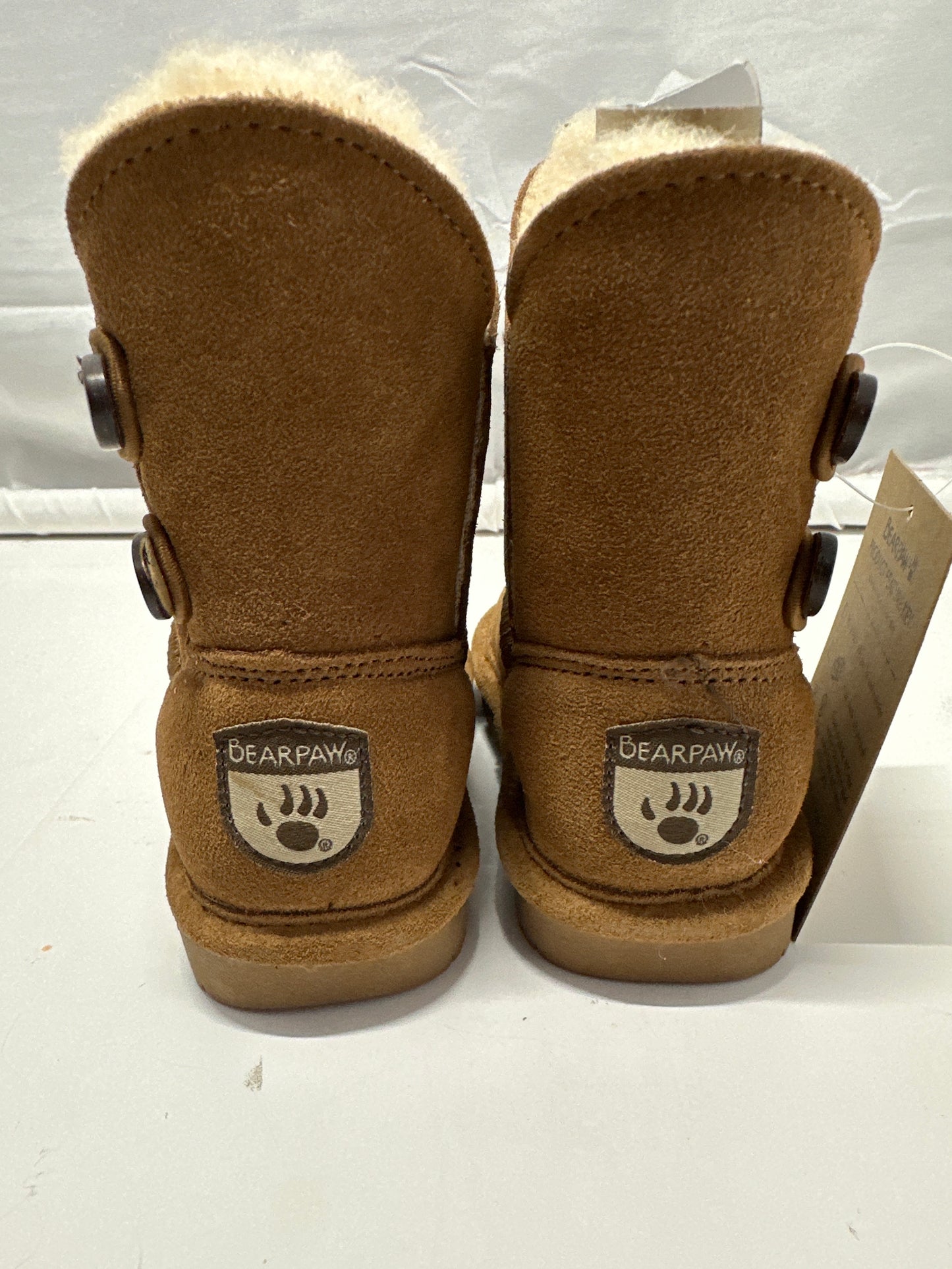 Bearpaw Rosaline Toddler Boots Hickory Brown Sheepskin Size 7 New