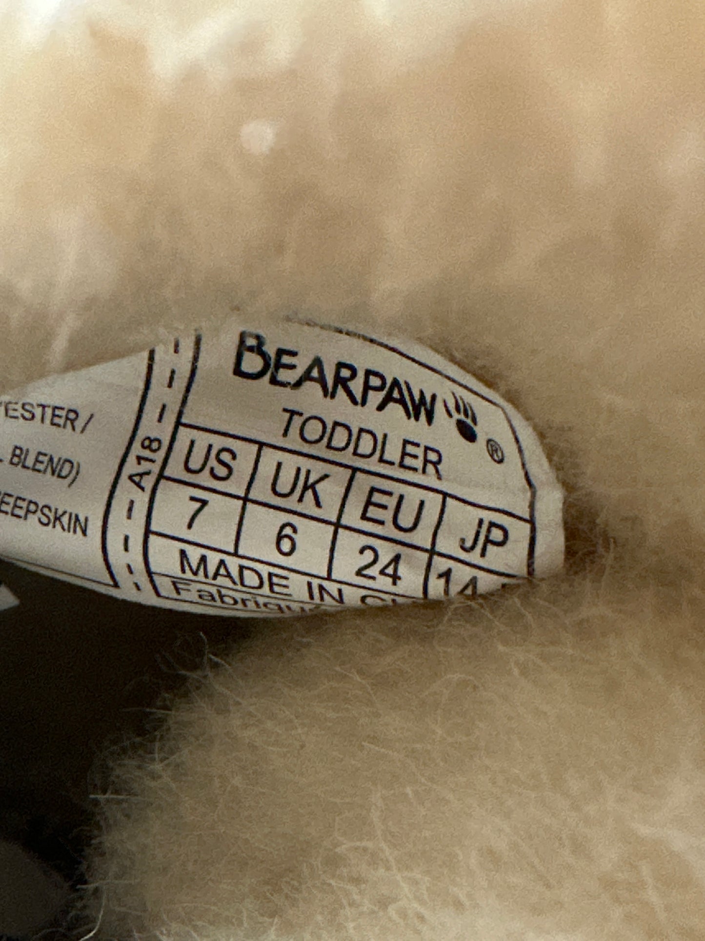 Bearpaw Rosaline Toddler Boots Hickory Brown Sheepskin Size 7 New