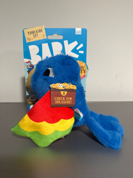 BARK Polly Roger – Squeaky Crinkly Plush Tug & Shake Dog Toy