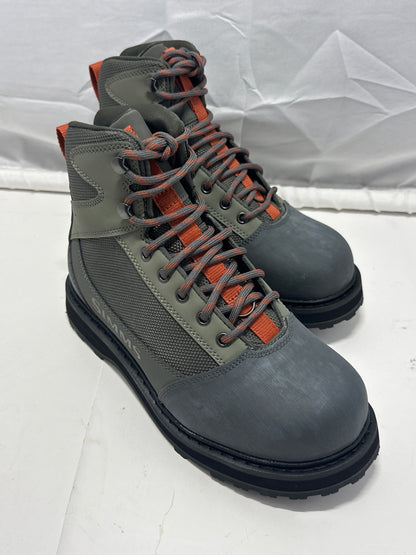 Simms Men's Tributary Rubber Wading Boots Basalt Size 7 Felt-Free Fishing