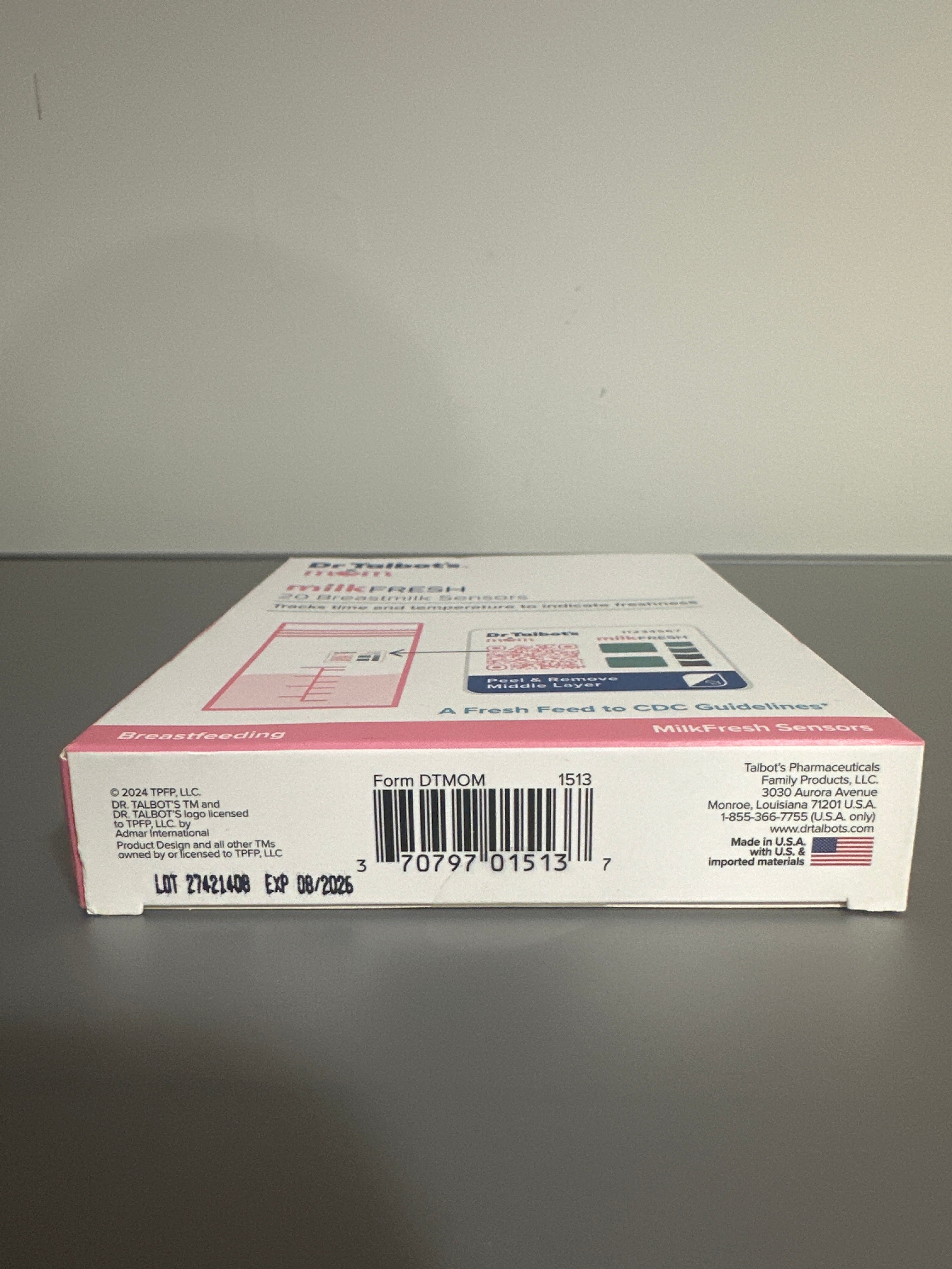 Dr. Talbot’s Mom Milk Fresh – 20 Breastmilk Sensors Sealed EXP 08/2026