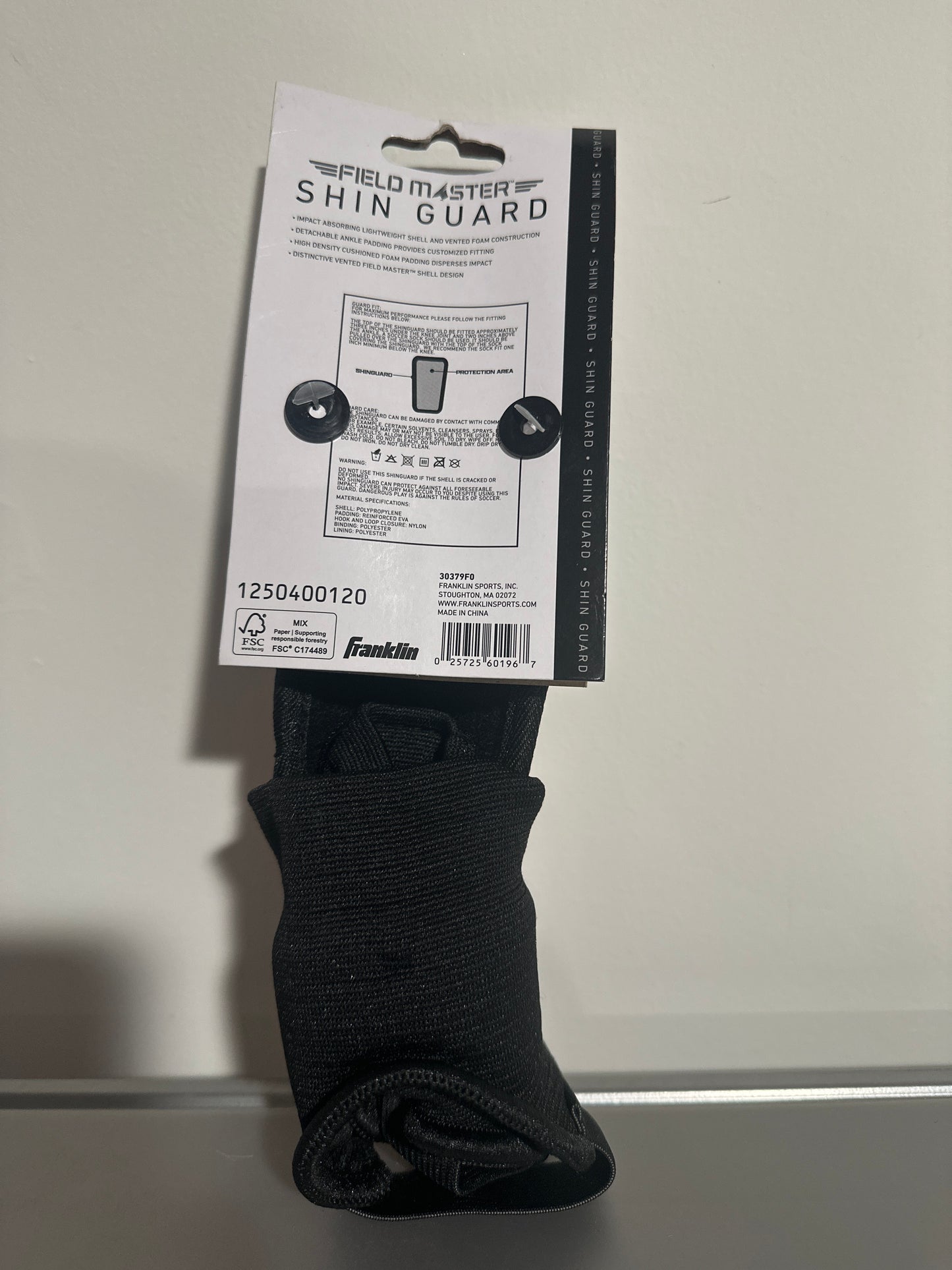 Franklin Sports Field Master Soccer Shin Guards – Blue & Orange (Size XS)