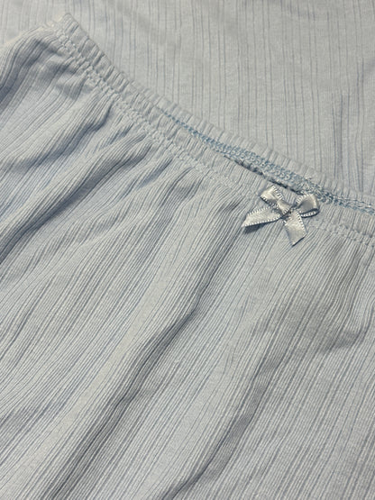 Auden Women's Soft Ribbed Sleep Lounge Skirt Blue