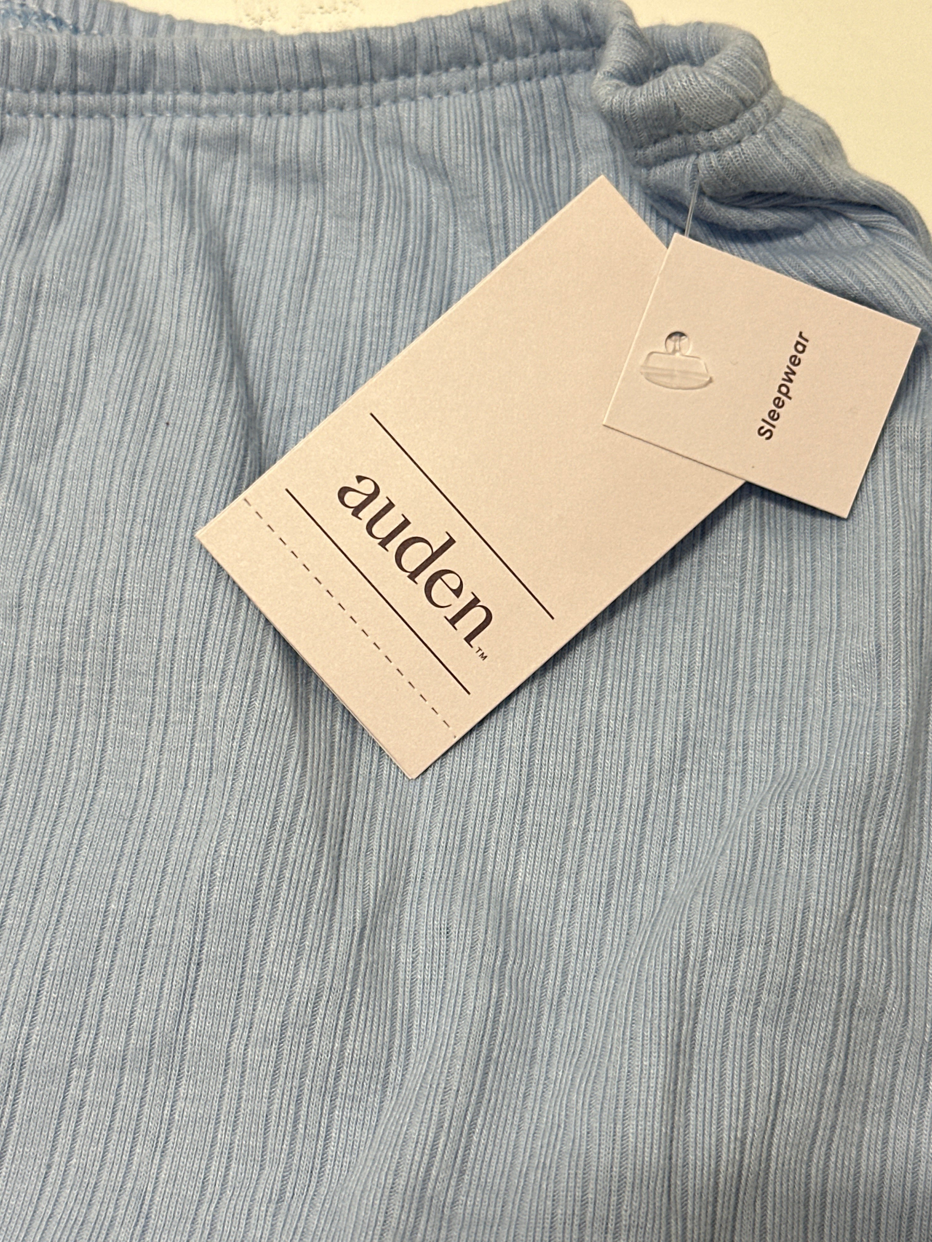 Auden Women's Soft Ribbed Sleep Lounge Skirt Blue