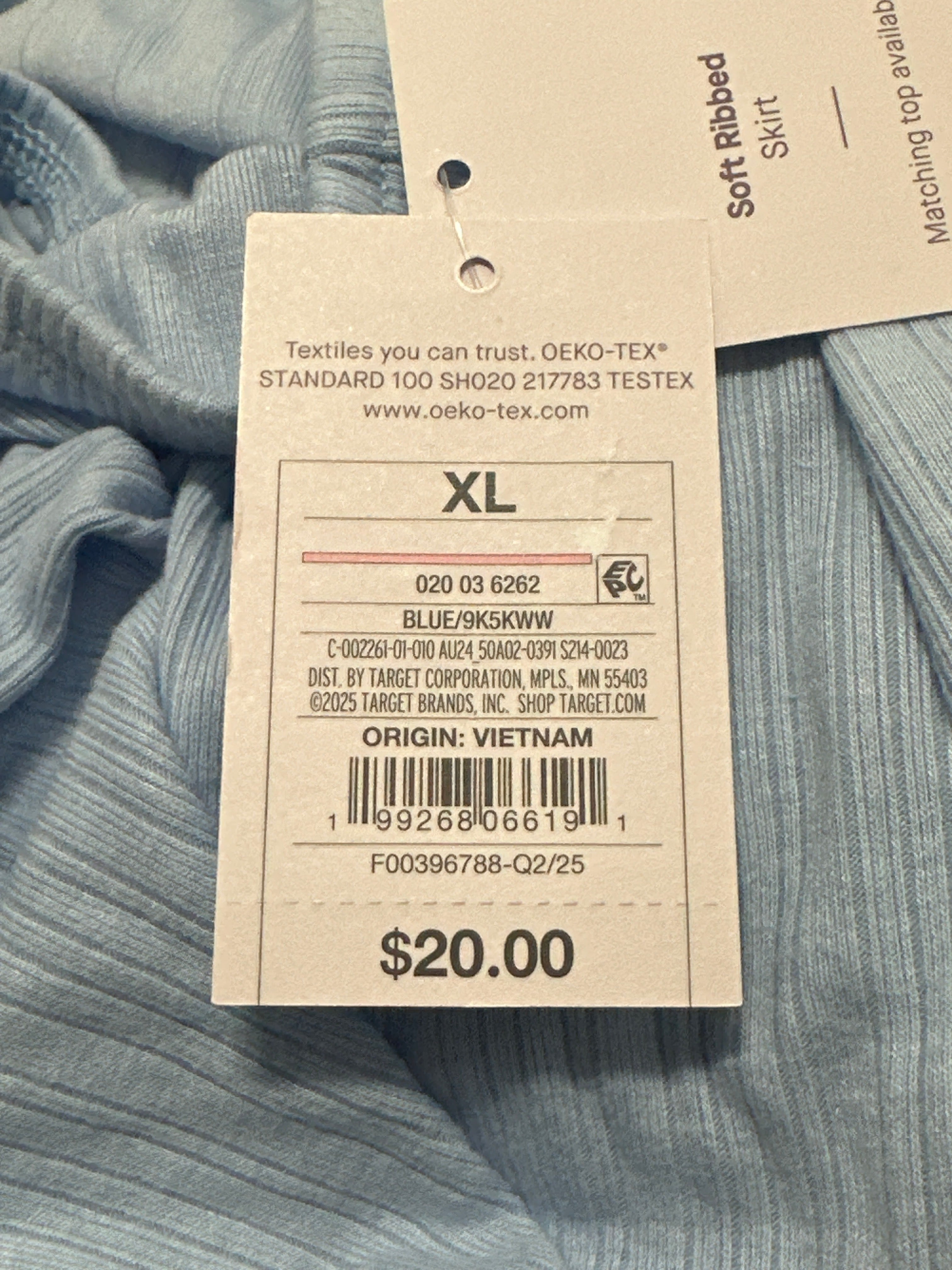 Auden Women's Soft Ribbed Sleep Lounge Skirt Blue