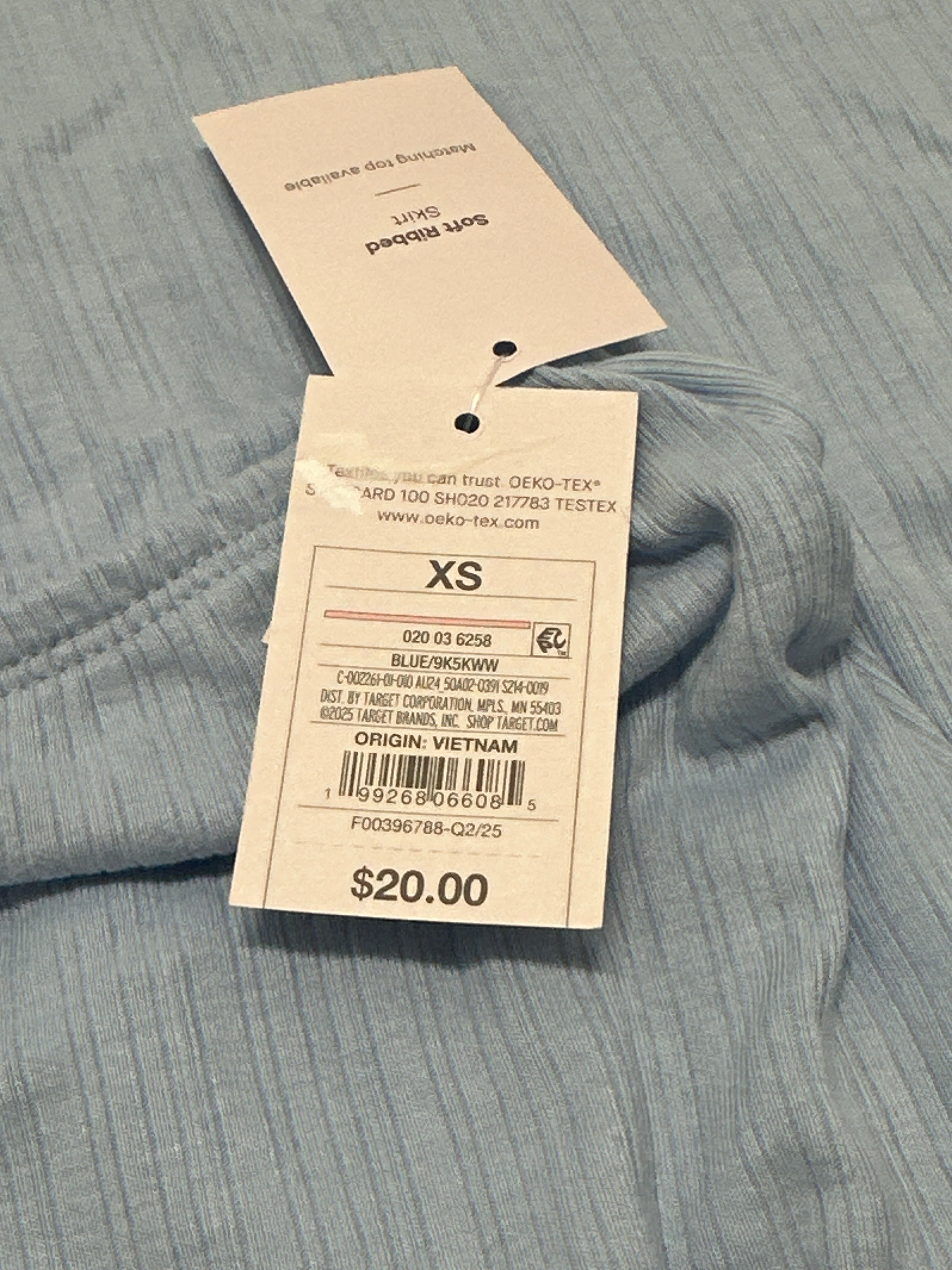 Auden Women's Soft Ribbed Sleep Lounge Skirt Blue
