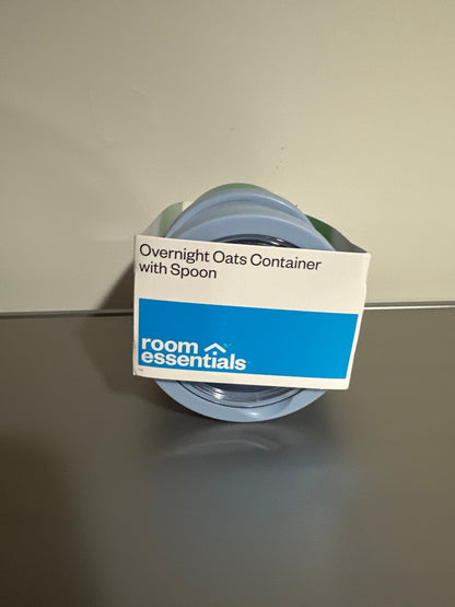 Room Essentials Overnight Oats Container with Spoon – Blue/Green