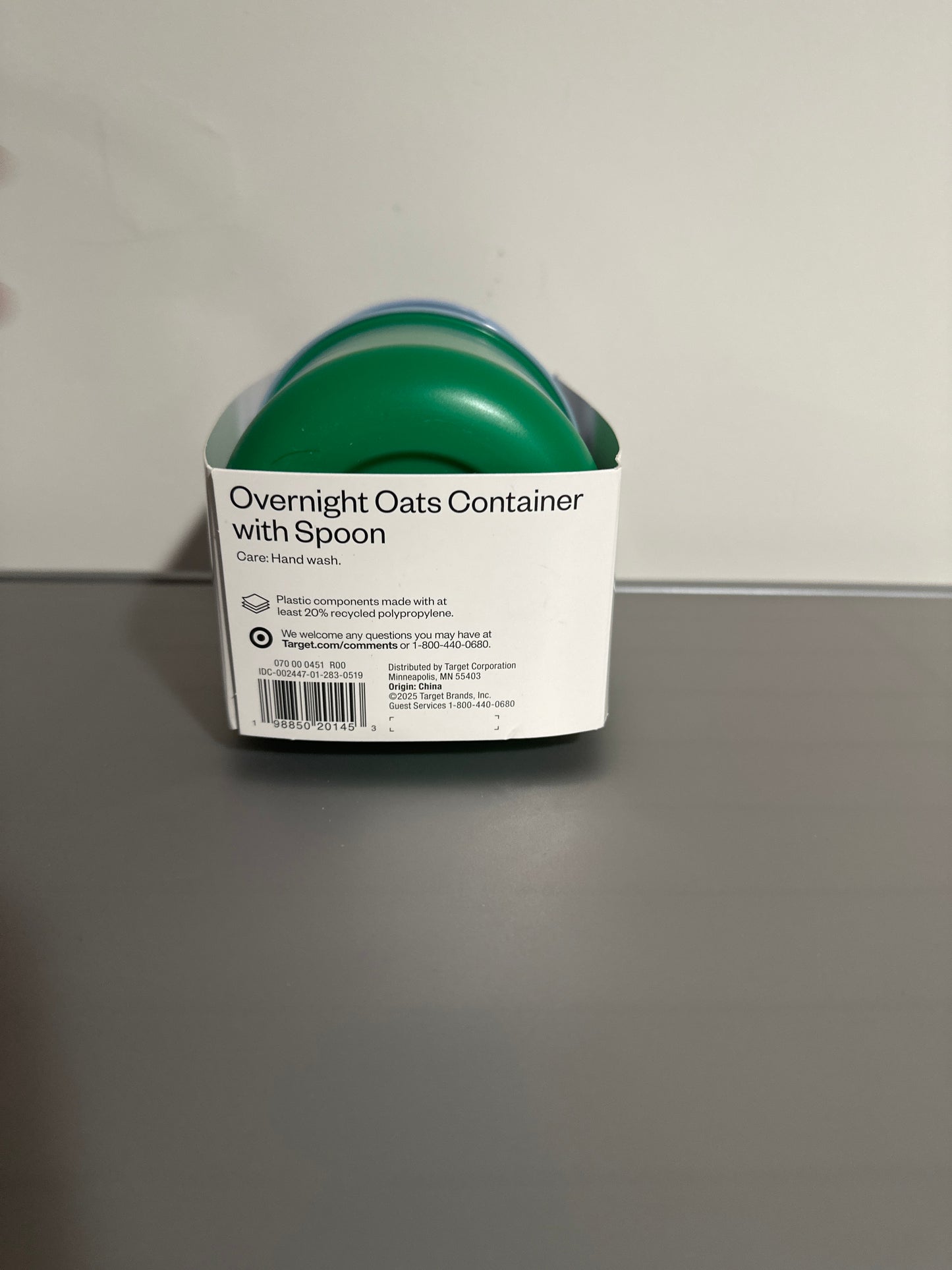 Room Essentials Overnight Oats Container with Spoon – Blue/Green