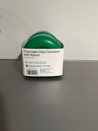 Room Essentials Overnight Oats Container with Spoon – Blue/Green