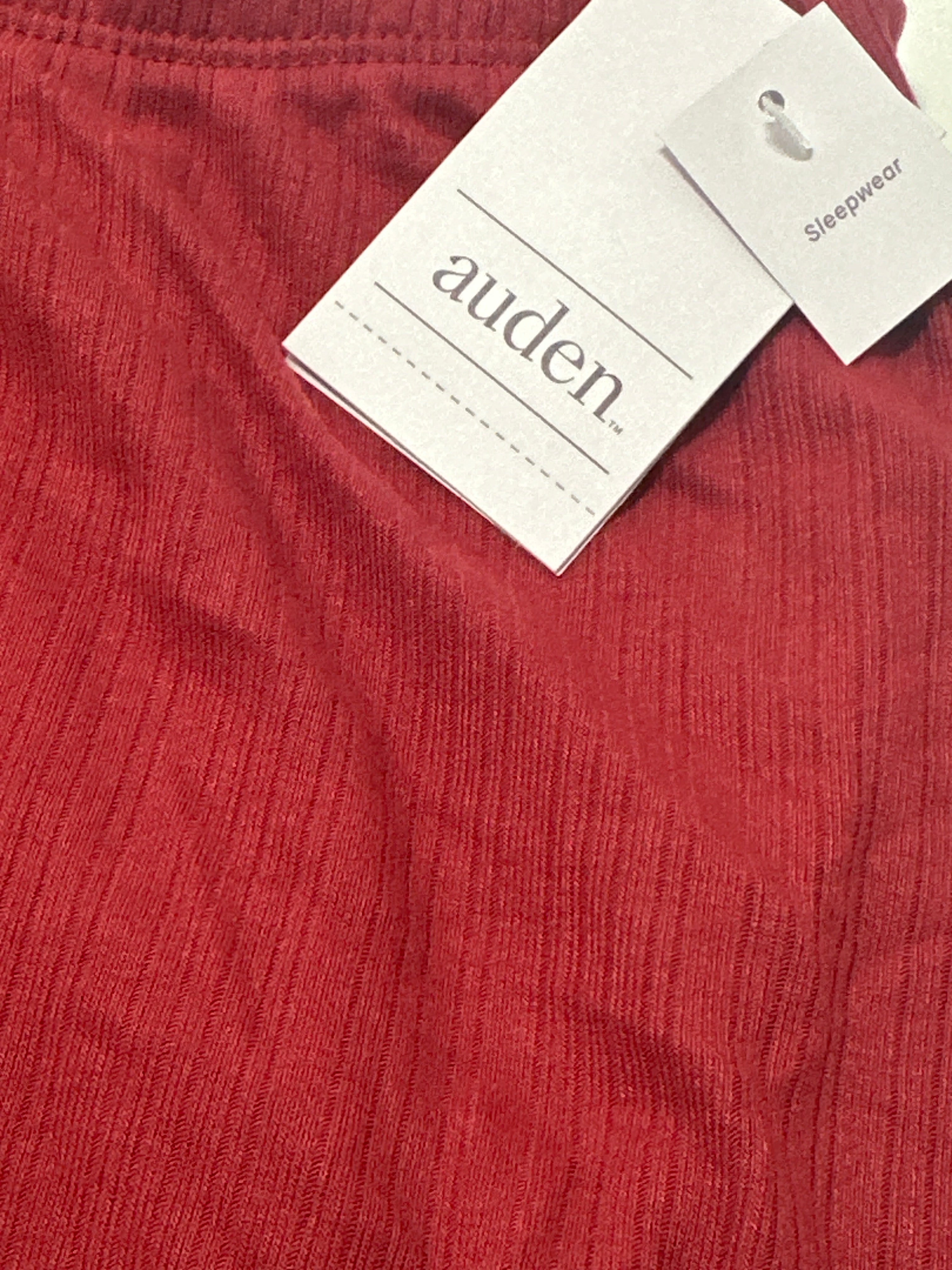 Auden Women's Soft Ribbed Sleep Lounge Skirt Red