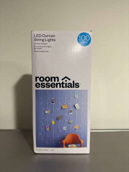 Room Essentials Curtain String Lights with Clips – White