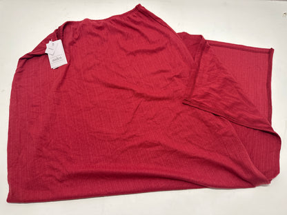 Auden Women's Soft Ribbed Sleep Lounge Skirt Red
