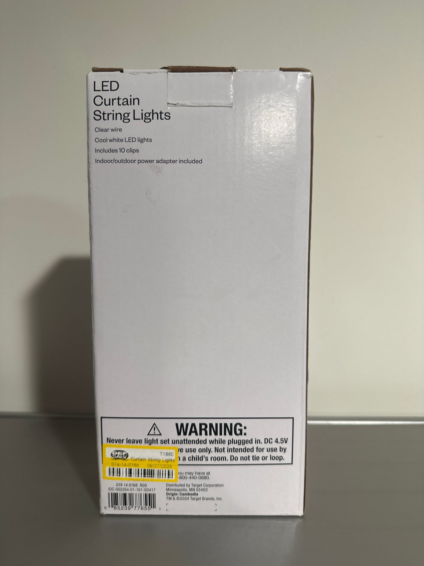 Room Essentials Curtain String Lights with Clips – White