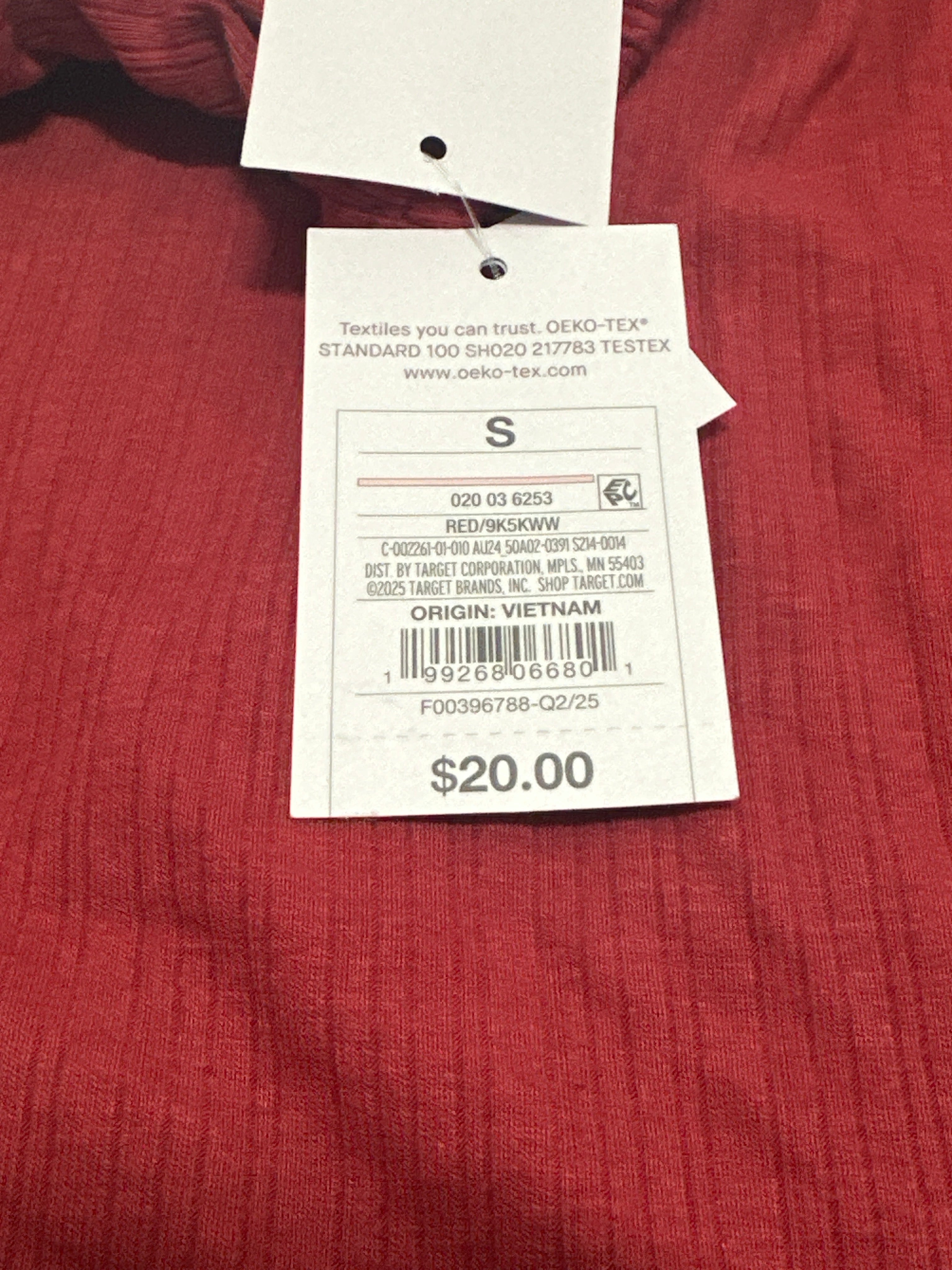 Auden Women's Soft Ribbed Sleep Lounge Skirt Red