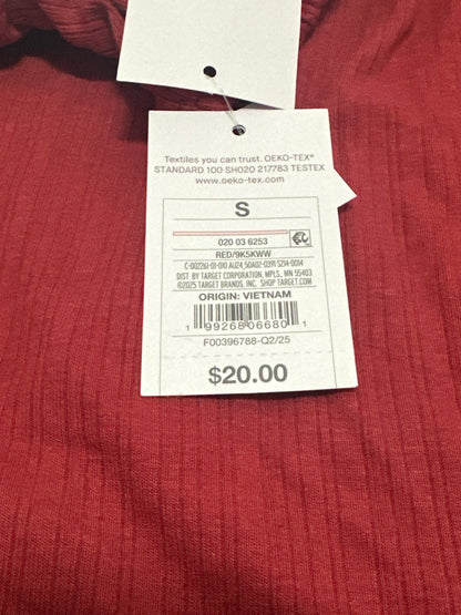 Auden Women's Soft Ribbed Sleep Lounge Skirt Red