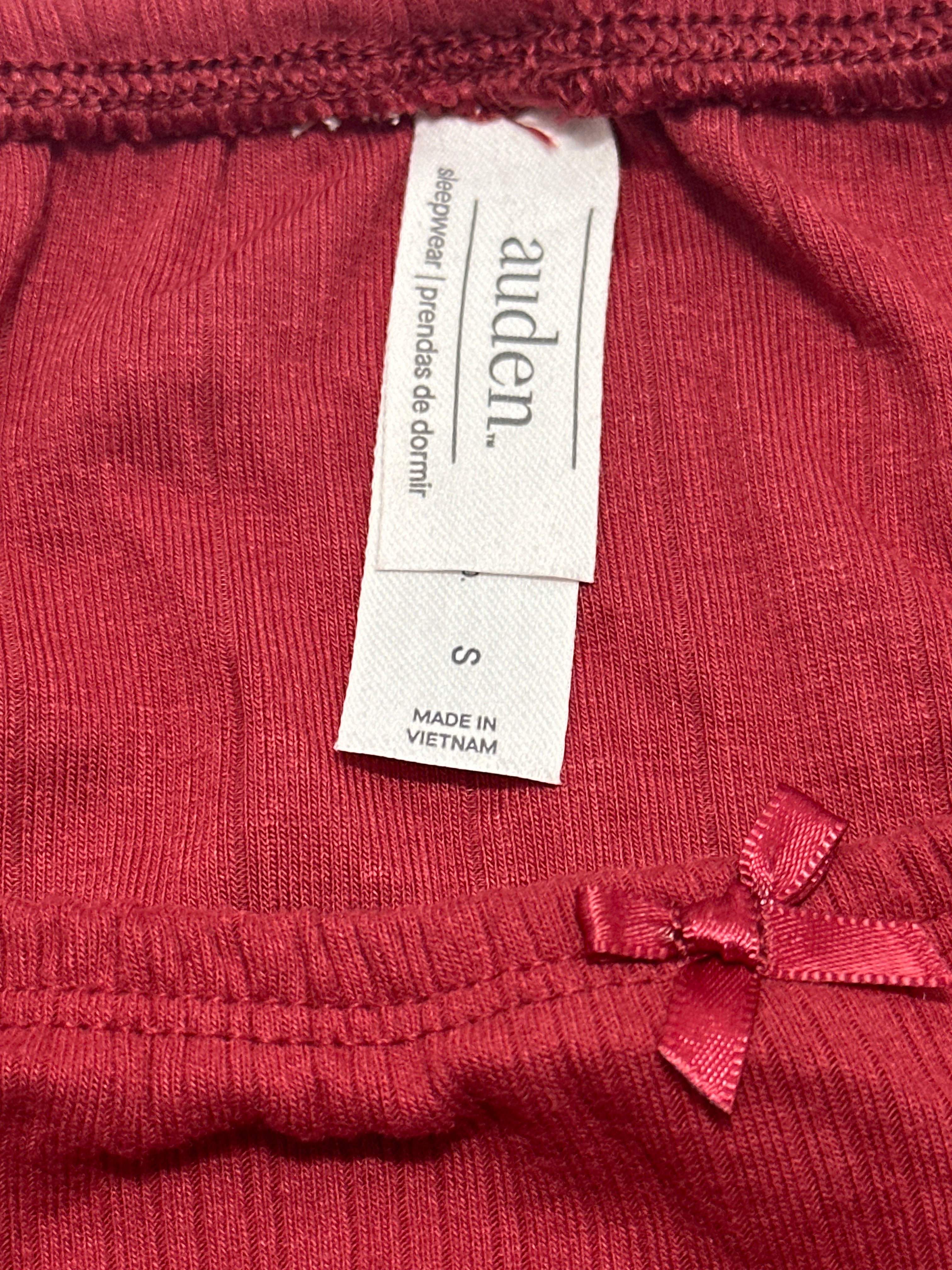 Auden Women's Soft Ribbed Sleep Lounge Skirt Red