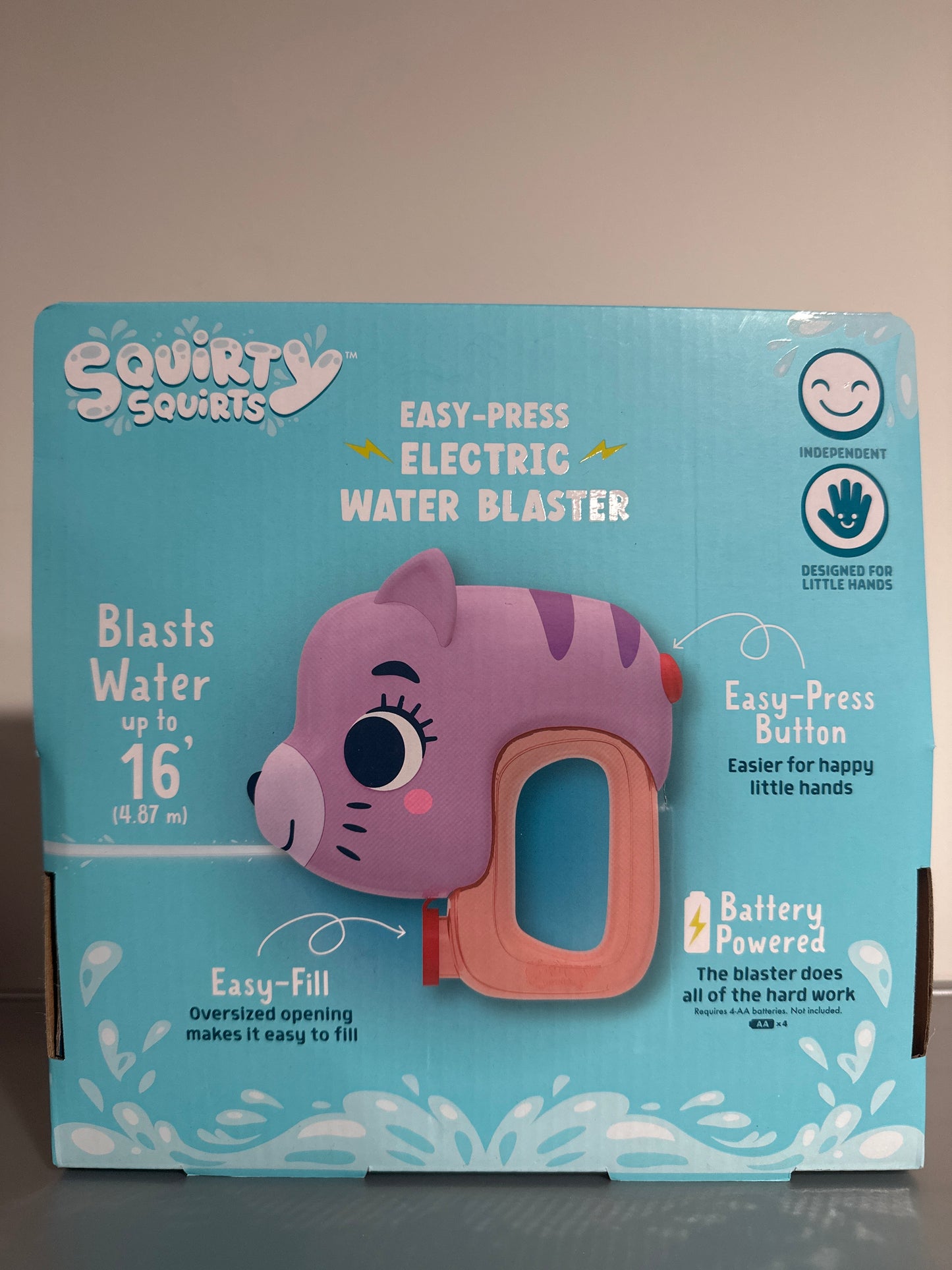 Chuckle & Roar Squirty Squirts – Electric Water Blaster (Cat Design)