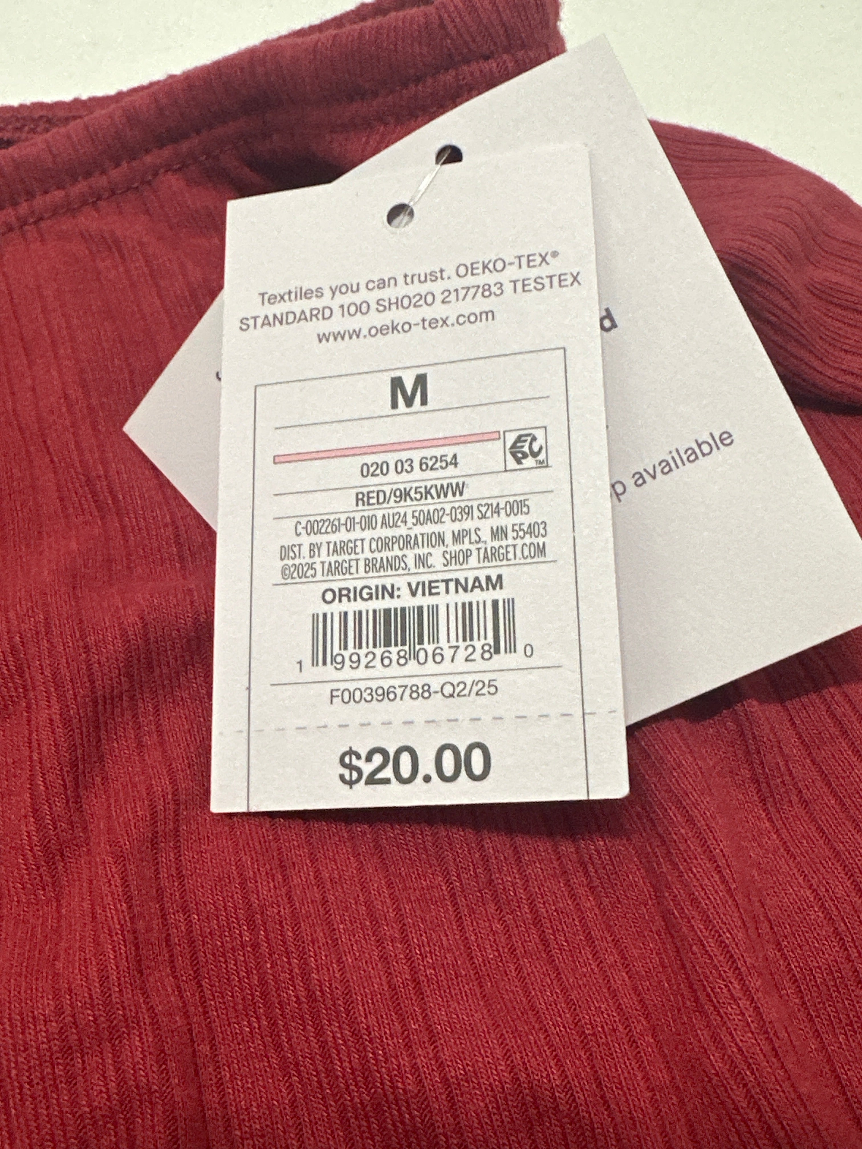 Auden Women's Soft Ribbed Sleep Lounge Skirt Red