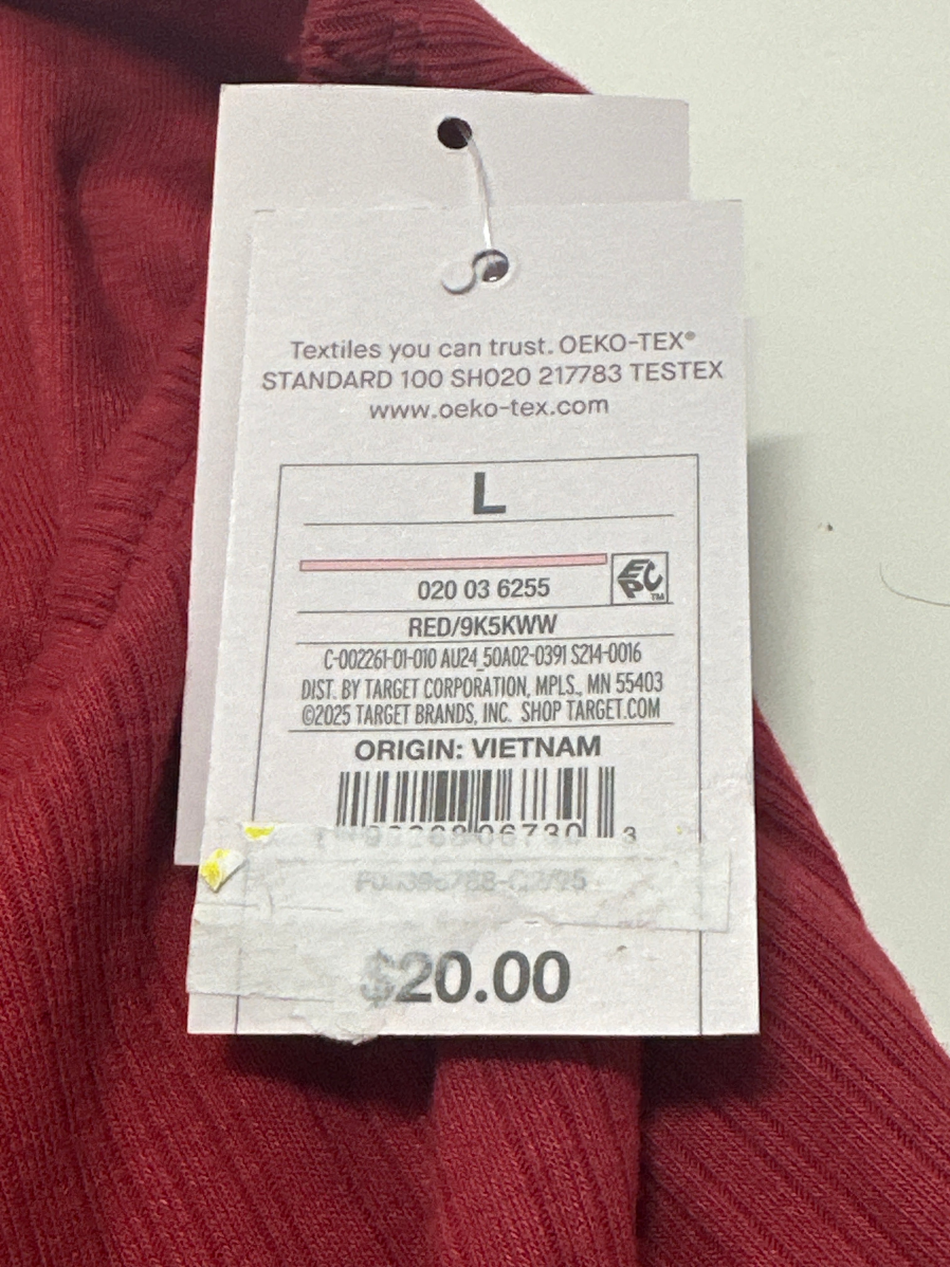 Auden Women's Soft Ribbed Sleep Lounge Skirt Red