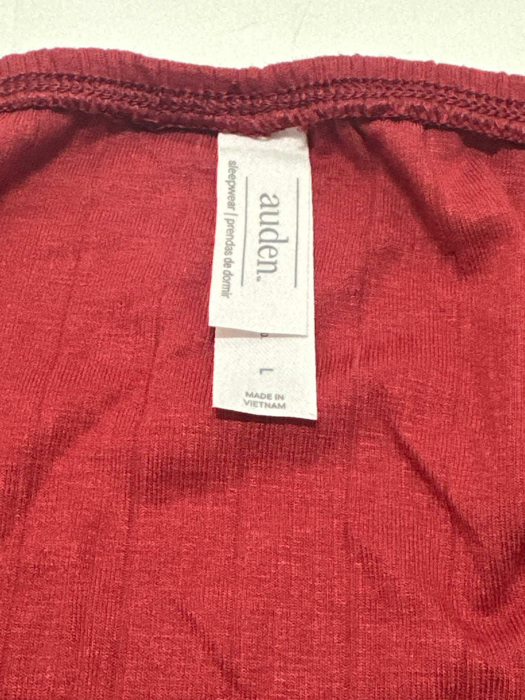 Auden Women's Soft Ribbed Sleep Lounge Skirt Red