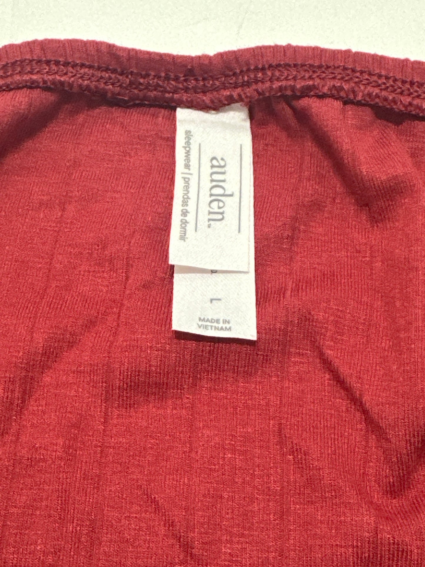 Auden Women's Soft Ribbed Sleep Lounge Skirt Red