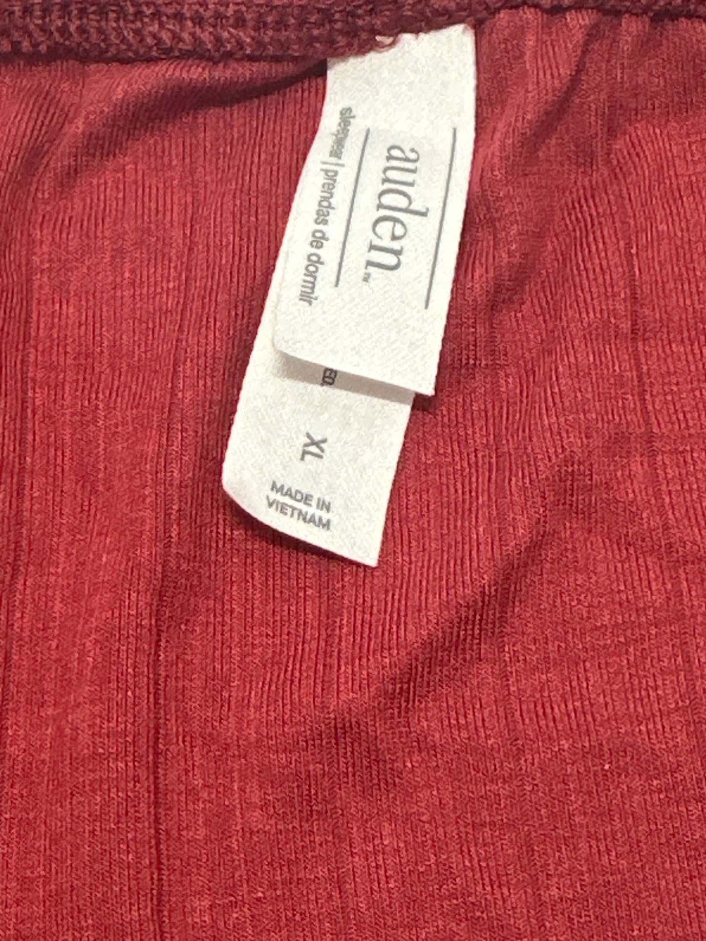 Auden Women's Soft Ribbed Sleep Lounge Skirt Red