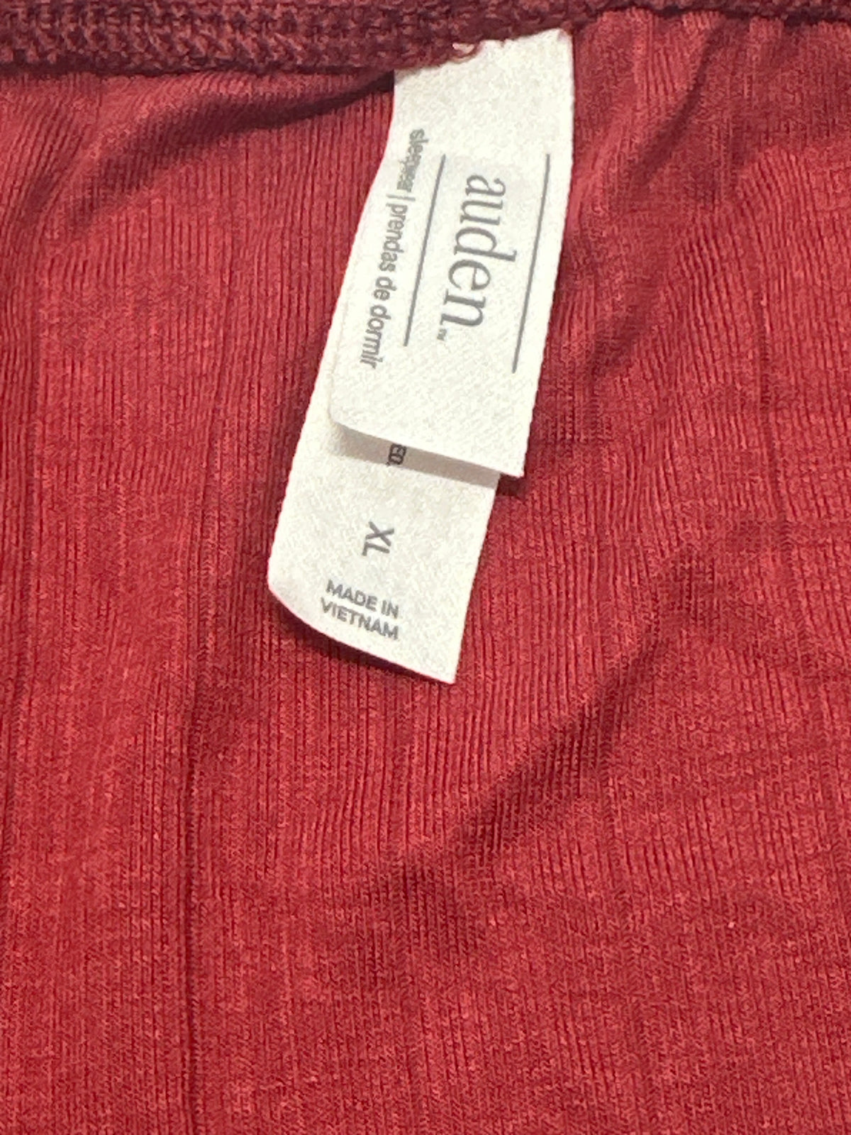 Auden Women's Soft Ribbed Sleep Lounge Skirt Red