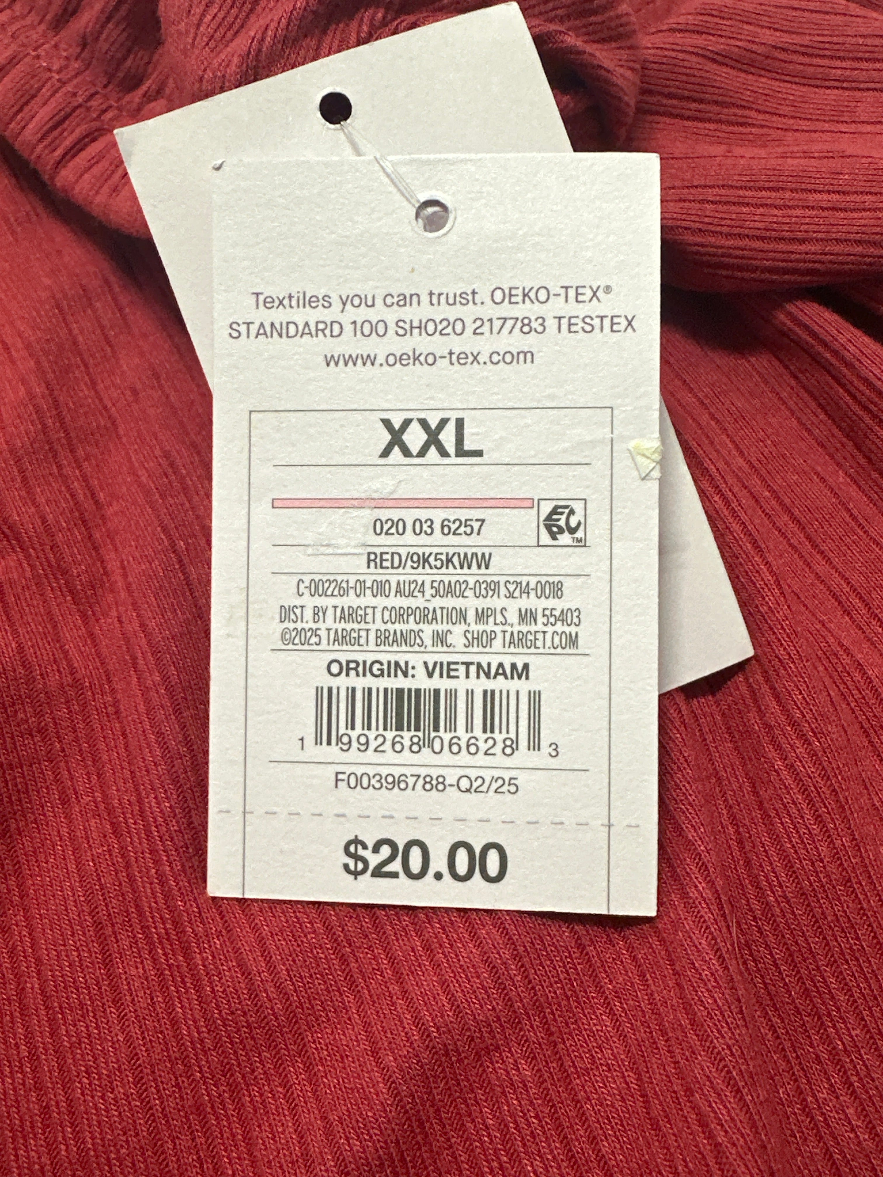 Auden Women's Soft Ribbed Sleep Lounge Skirt Red