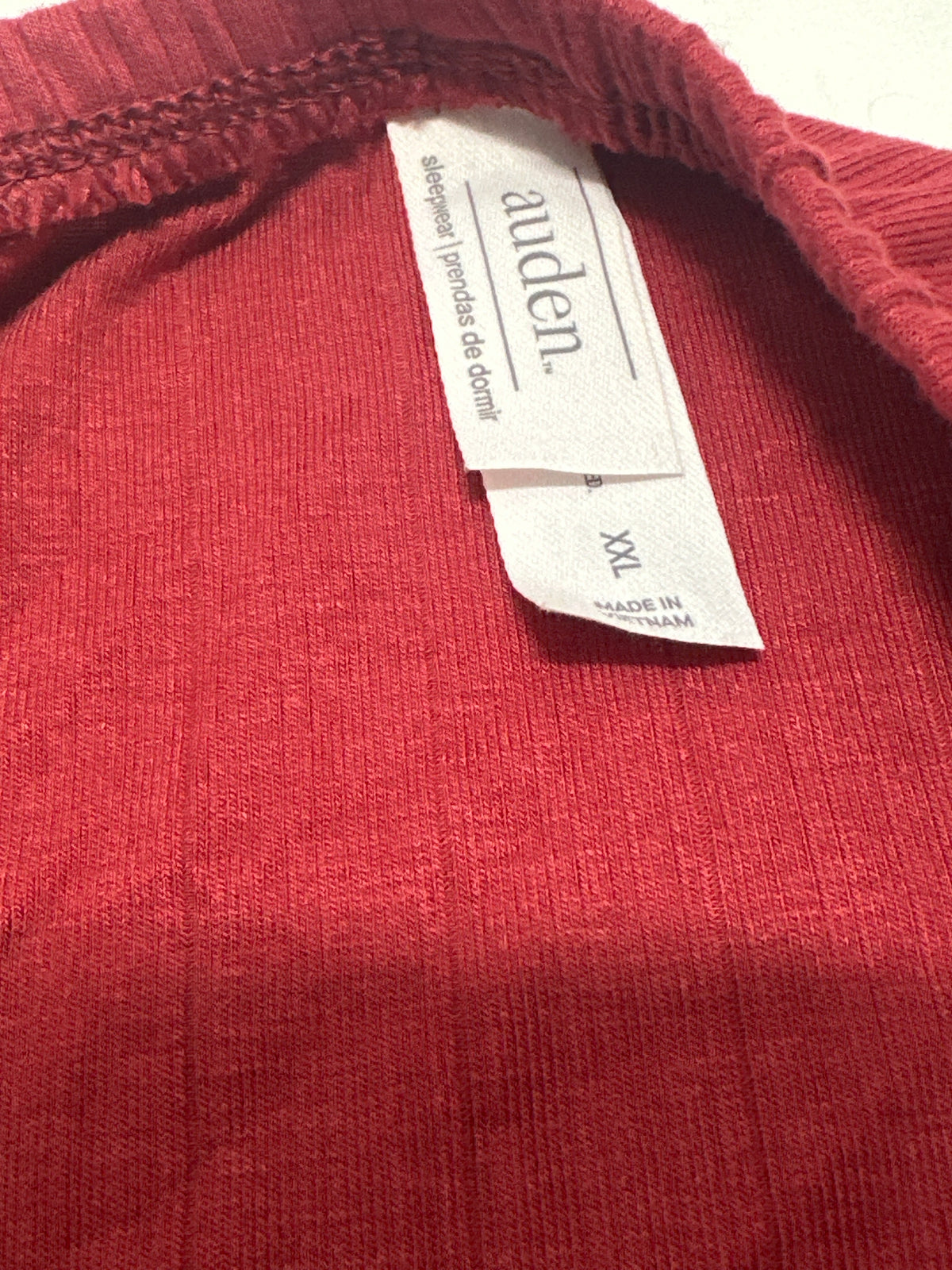 Auden Women's Soft Ribbed Sleep Lounge Skirt Red