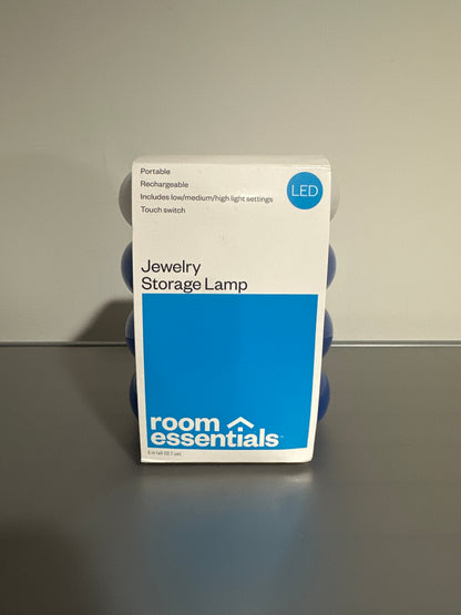 Room Essentials Cordless Storage Table Lamp with Rechargeable Battery Blue