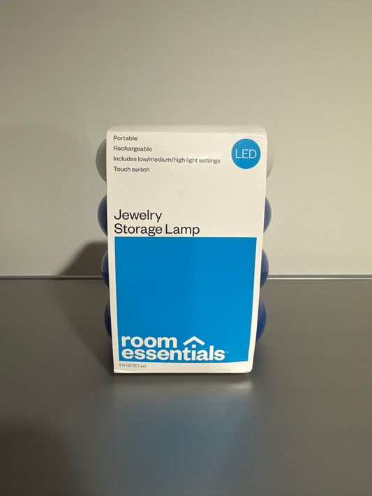 Room Essentials Cordless Storage Table Lamp with Rechargeable Battery Blue