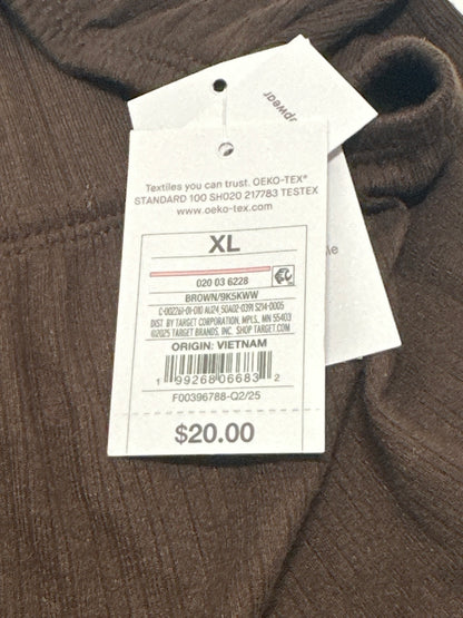 Auden Women's Soft Ribbed Sleep Lounge Skirt Brown
