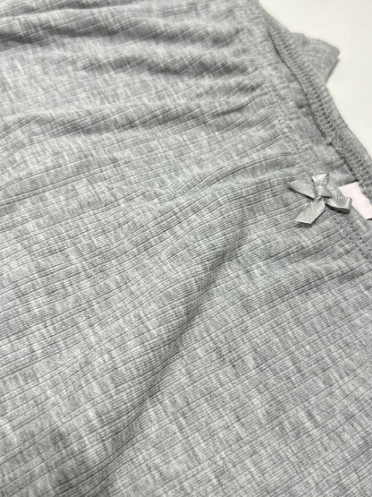 Auden Women's Soft Ribbed Sleep Lounge Skirt Gray