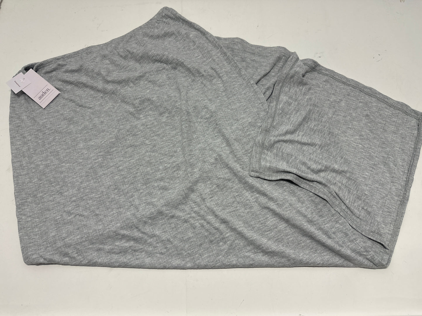 Auden Women's Soft Ribbed Sleep Lounge Skirt Gray