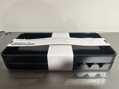 3pc Stackable Black Melamine Decorative Trays – Room Essentials™