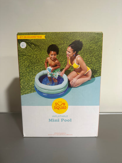Sun Squad Inflatable Mini Pool – 27in Kids Toddler Pool