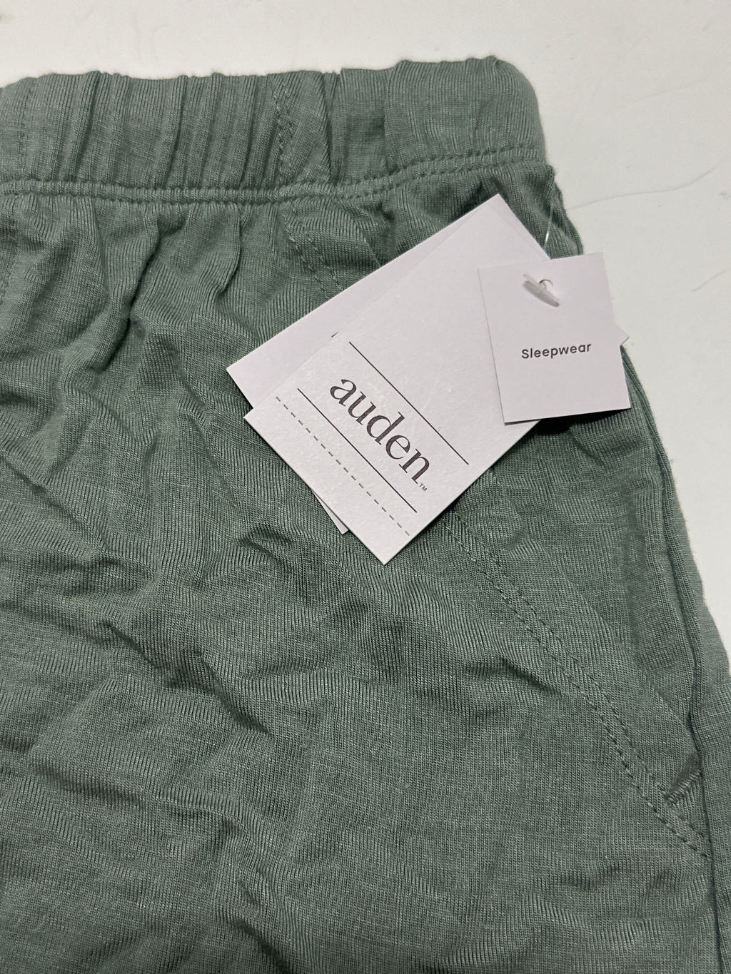 Auden Women's Cloud Knit Sleep Shorts Green Dreamy Soft Lounge Pajama