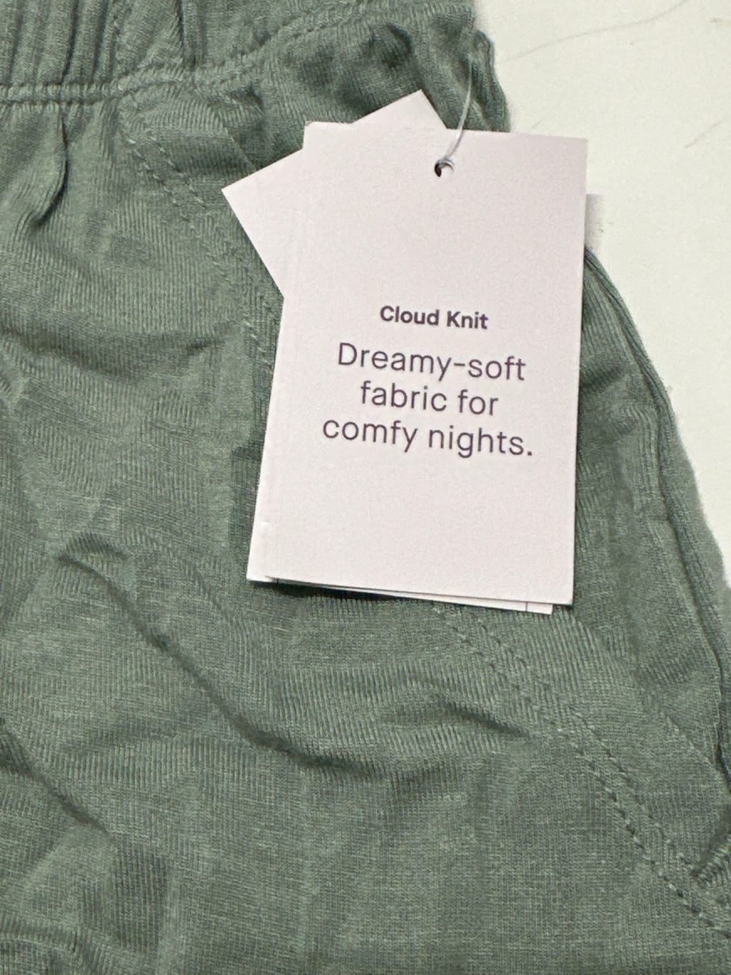 Auden Women's Cloud Knit Sleep Shorts Green Dreamy Soft Lounge Pajama