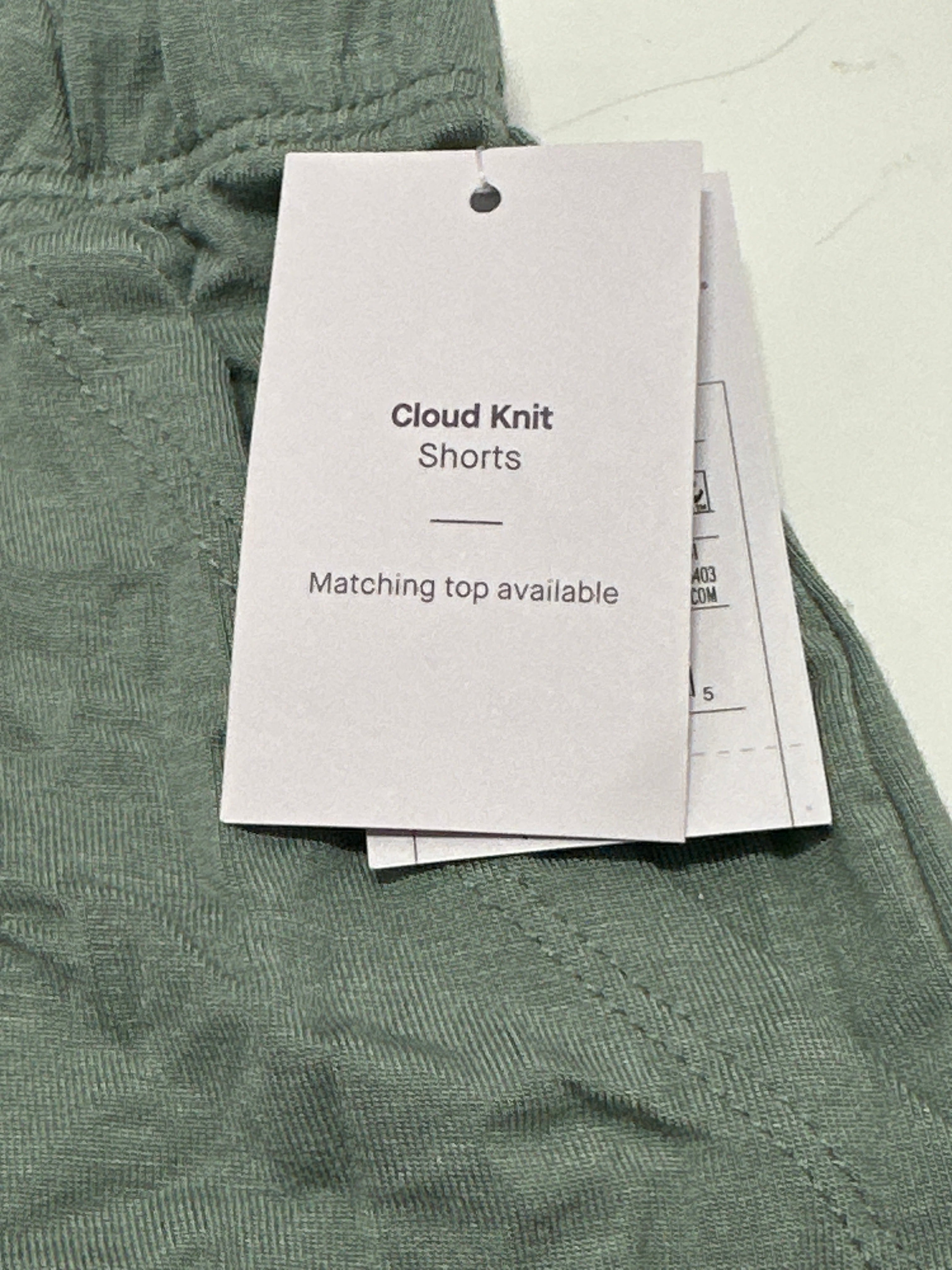 Auden Women's Cloud Knit Sleep Shorts Green Dreamy Soft Lounge Pajama