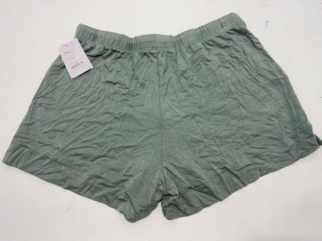 Auden Women's Cloud Knit Sleep Shorts Green Dreamy Soft Lounge Pajama