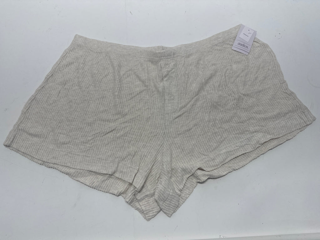 Auden Cozy Ribbed Sleep Shorts Ivory Women's Lounge Pajama Bottoms
