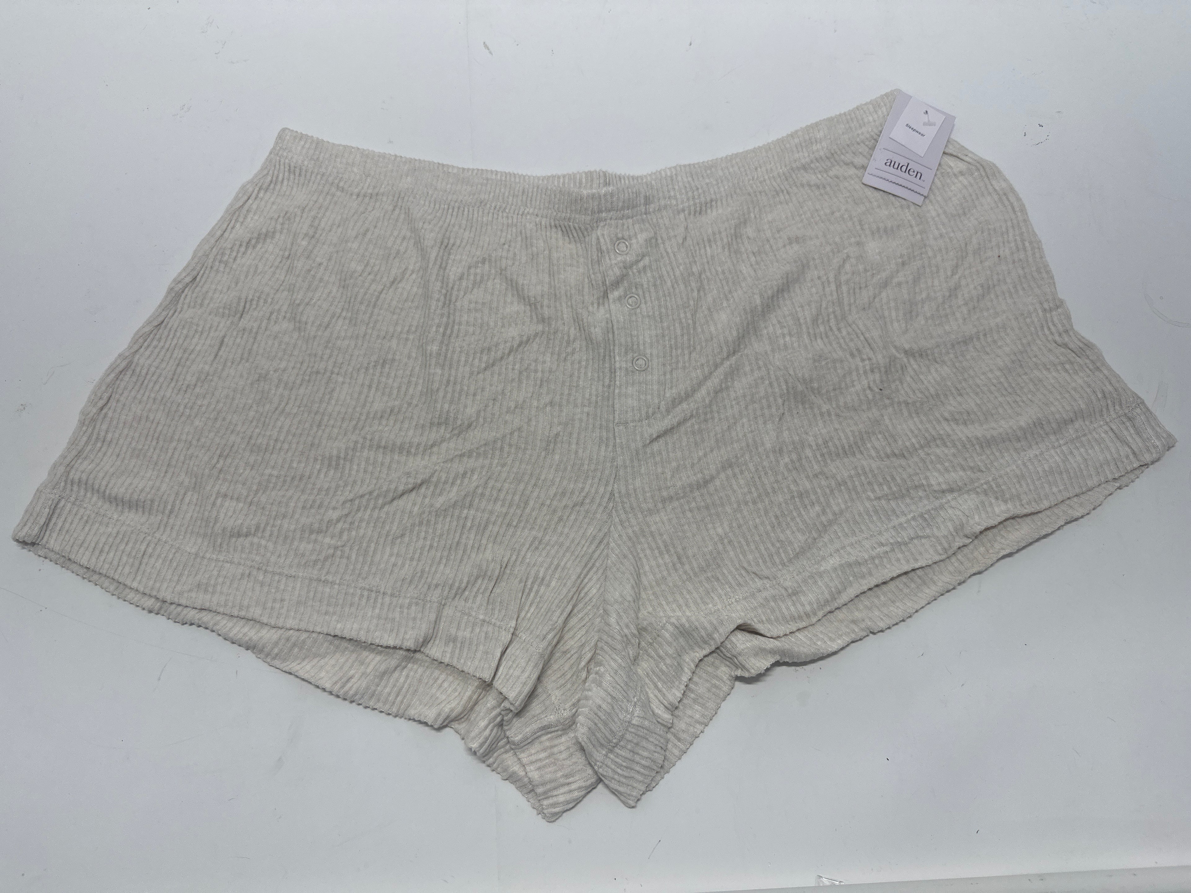 Auden Cozy Ribbed Sleep Shorts Ivory Women's Lounge Pajama Bottoms